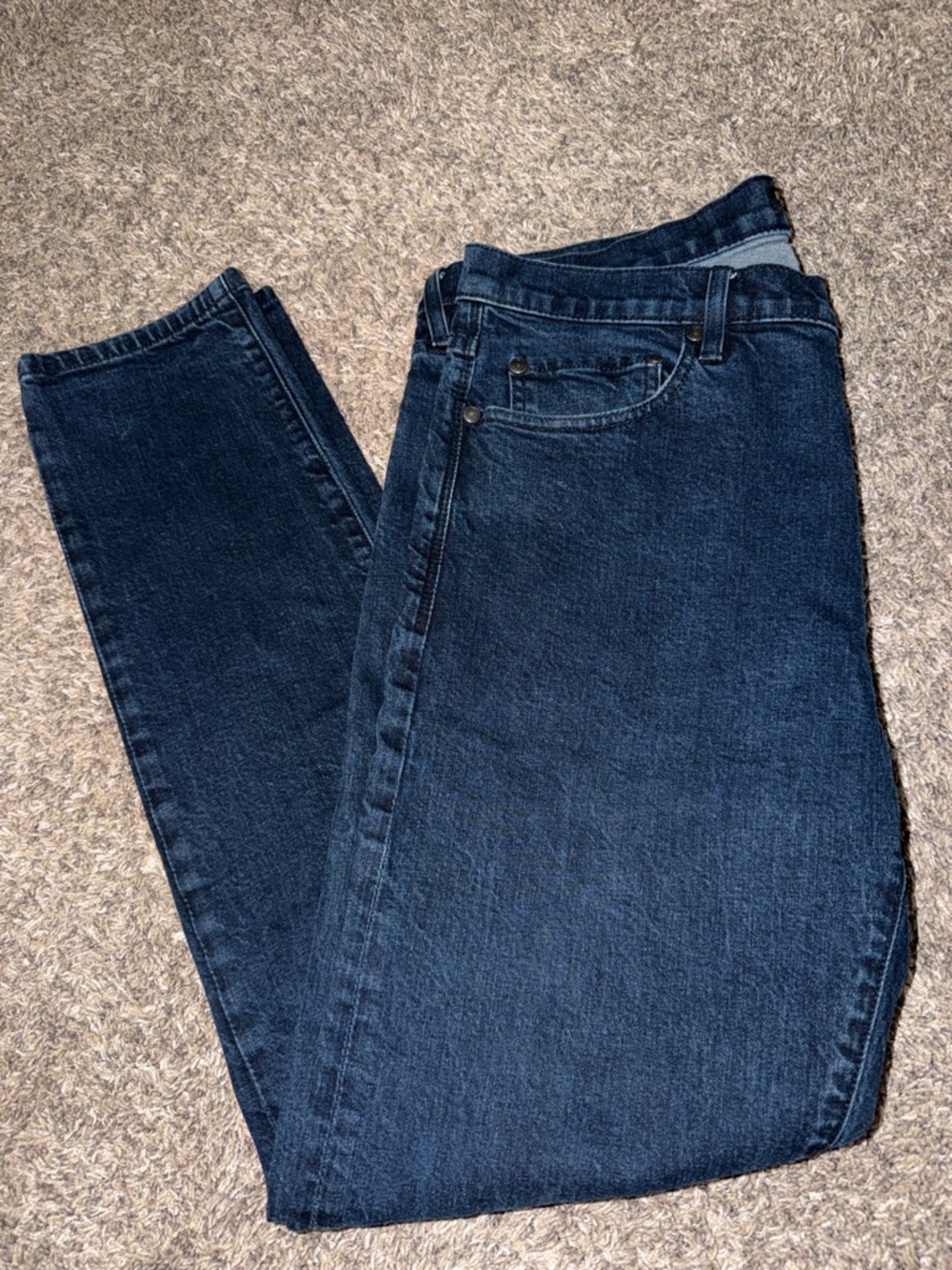 Flint and Tinder Men's Dark Blue Straight-Leg Jeans